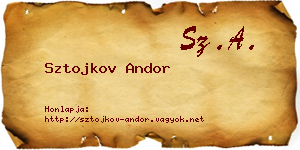 Sztojkov Andor névjegykártya